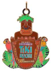 'Walt Disney's Enchanted Tiki Room 50th Anniversary Event - Annual Passholder Lanyard &amp; Medal - DLR'
