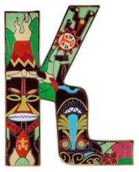 Letter K — Tiki Goddess Pele and Tiki God Ngendei