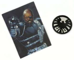 120431 - NECA Marvel Die-Struck Pin & Card Mystery Collection - Nick Fury Symbol - Disney Licensed alternate image