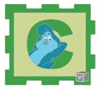 Letter C Block — The Caterpillar