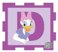 Letter D Block — Daisy Duck
