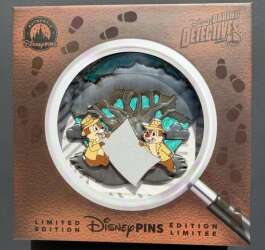 ★レア！レトロ★WDW★COMIC STRIP SERIES★ピンバッジ★ Disney Daring Detectives Series - Mini Jumbo Chip and Dale/Tree of