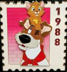 DEC stamp pin Oliver オリバー　ピンバッジ D23 Expo 2026: The Ultimate Disney Stamp - Oliver & Company (1988