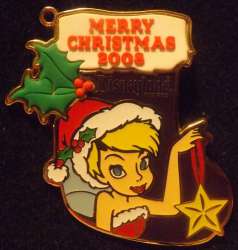 2008 Christmas Stocking - Tinker Bell Stocking - DLR