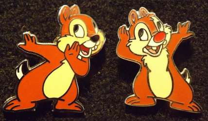 Chip &amp; Dale Sharing a Secret (2 Pin Set) - Full Set - MLT