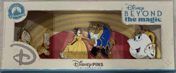 124902 - Beauty and the Beast Pin Set - D23 Marketplace 2026