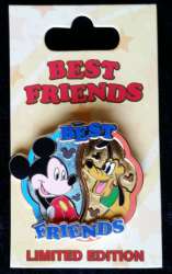 Best Friends 2015 Pin Set Series - Mickey and Pluto Pin Set - Full Set - MLT