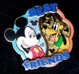 Best Friends 2015 Pin Set Series - Mickey and Pluto Pin Set - Full Set - MLT