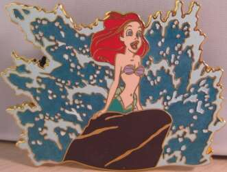 12828 - The Little Mermaid - Ariel on Rock Jumbo Pin - Disney Auctions alternate image
