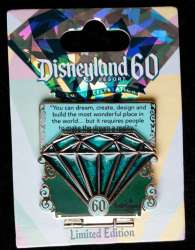 14037 - Disneyland 60th Celebration Diamond Countdown - Walt Disney - Anniversary - Aqua - Quote - Disneyland Resort alternate image