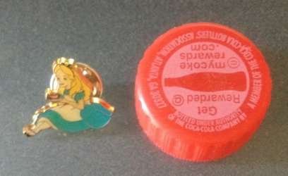 Alice in Wonderland Japanese Mini Pin Set - Alice Sitting with Tea Cup - DSJ