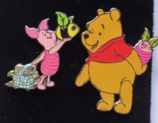 Winnie the Pooh and Piglet Easter Eggs 2 Pin Set - Full Set