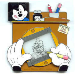 'Pin of the Month - Featured Artist Series - Timothy Loucks - Today: Draw Mickey - WDW'