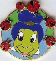 Jiminy Cricket with Ladybugs