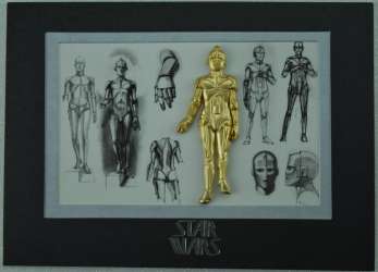 Star Wars Weekends 2014 - Jumbo C3PO Pin With Print - WDW