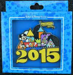 11313 - 2015 Dated Year Pins - Walt Disney World Cinderella Castle Dated Jumbo - Walt Disney World alternate image