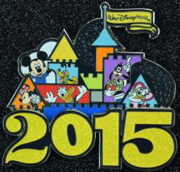 11313 - 2015 Dated Year Pins - Walt Disney World Cinderella Castle Dated Jumbo - Walt Disney World alternate image