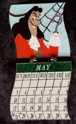 3736 - Villains Calendar - Captain Hook and Mr Smee - May - Disney Studio Store Hollywood / Soda Fountain alternate image