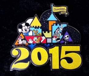 11312 - 2015 Dated Year Pins - Disneyland Park Sleeping Beauty Castle Dated Jumbo - Disneyland Resort alternate image