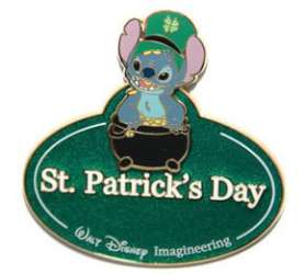 15405 - St. Patrick's Day - 2009 - Cast Member Nametag - Stitch - Walt Disney Imagineering alternate image