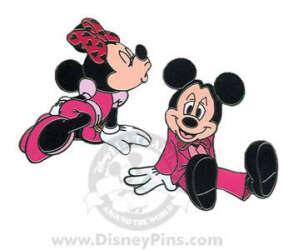 Mickey and Minnie Kissing