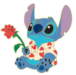 'Valentine's Day - 2007 - Stitch in Heart Shirt with Rose - DLP'