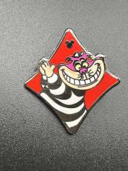 16987 - DLR Hidden Mickey Series 2013 Wave B: Alice in Wonderland Card Suits - Cheshire Cat Diamond - Disneyland Resort alternate image