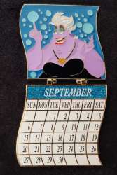 3737 - Villains Calendar - Flotsam, Jetsam and Ursula - September - Disney Studio Store Hollywood / Soda Fountain alternate image