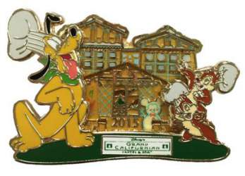 19537 - Gingerbread House Collection 2015 - Grand Californian - Pluto with Chip and Dale - Disneyland Resort alternate image