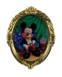 17685 - Limited Edition Oval Frame Character Pin of the Month - Mickey Mouse in Chair - Disneyland Resort alternate image