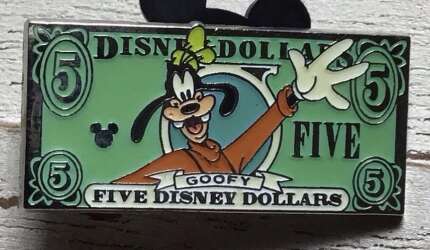 17749 - 2007 Hidden Mickey - Disney Dollars - $5 Goofy - Walt Disney World alternate image