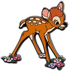 'Bambi and Thumper on Flowers 2 Pin Set - Bambi on Flowers ONLY - DSUS'