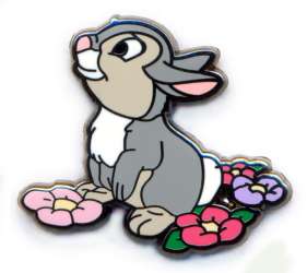 Disney Thumper on Flowers