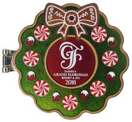 'Gingerbread House Collection 2016 - Hinged Grand Floridian Wreath - WDW'