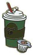 Green Coffee Cup with Creamer and Red Straw