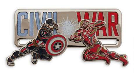 'Captain America Civil War - Captain America and Iron Man Slider Pin - DSUS'