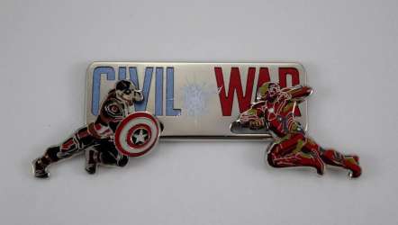 14544 - Captain America Civil War - Captain America and Iron Man Slider Pin - Disney Store US alternate image