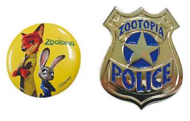 12783 - Japan Movie Theatre - Zootopia - Police Badge - Disney Store Japan alternate image