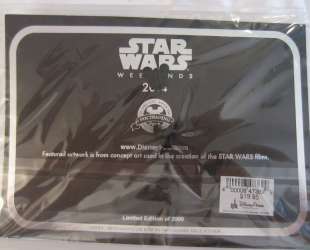 Star Wars Weekends 2014 - Jumbo Vader Pin With Print - WDW