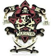 Pirates of the Caribbean - Ye Be Warned Jumbo Pin - DLR
