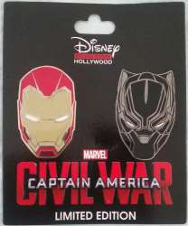 Team Iron Man 2 pin set - Iron Man & Black Panther