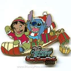 Mickey&#039;s Very Merry Christmas Party (MVMCP) 2005 - Lilo &amp; Stitch on Sled - WDW