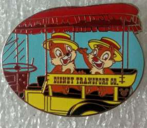 Chip and Dale in Antique Car (Disney Transportation Co.)