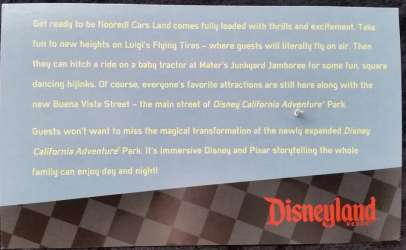 864 - Travel Agent Carded Promotional Gifts - Mater's Junkyard Jamboree - Disneyland Resort alternate image