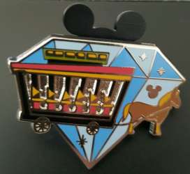2015 Hidden Mickey - Diamond Celebration Attractions - Horse-Drawn Trolley - DLR