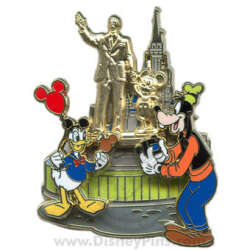 Donald and Goofy At The Partners Statue