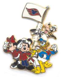 20721 - Rescue Captain Mickey - Castaway Cay Release - Mickey, Minnie, Donald, Goofy & Pluto with Flag - Disney Cruise Line alternate image