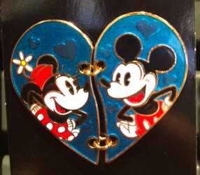 Stitched Heart -  Mickey and Minnie