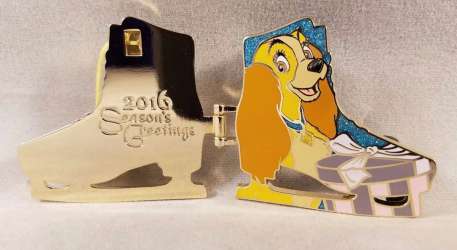 19610 - Season's Greetings Ice Skates - Lady Completer Pin alternate image