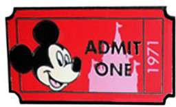 Admit One Ticket 1971 - Mickey Mouse - WDW